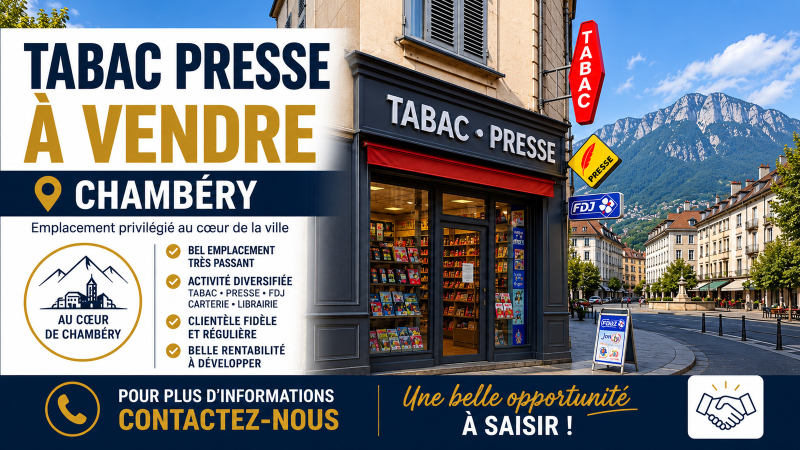 73 AGGLOM. CHAMBERY 260 000 € TABAC PRESSE FDJ PMU 22157